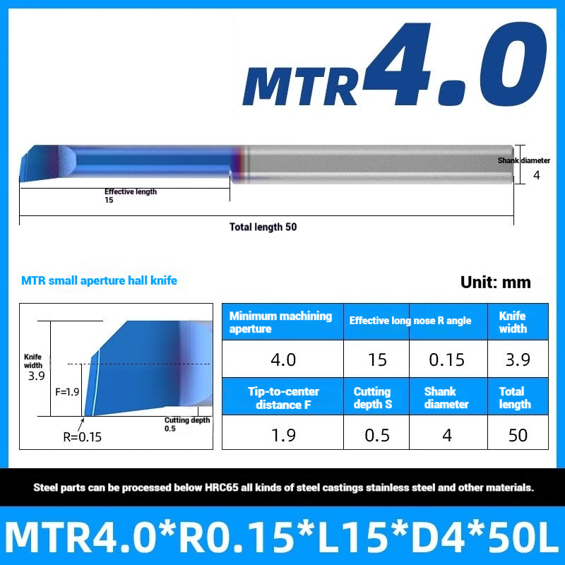 1122-MTR Small Bore Boring Tools Precision Boring Tools for Wear-Resistant Steel CNC Boring Bars Tungsten Carbide Alloy Shock-Resistant Miniature Turning Tools Shandong Denso Pricision Tools Co.,Ltd.